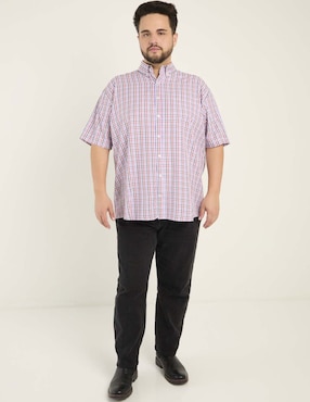Camisa casual Dioro de algodón manga corta para hombre
