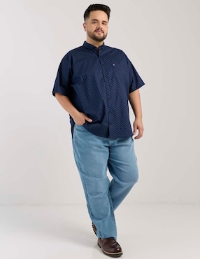 Camisa casual Dioro de algodón manga corta para hombre