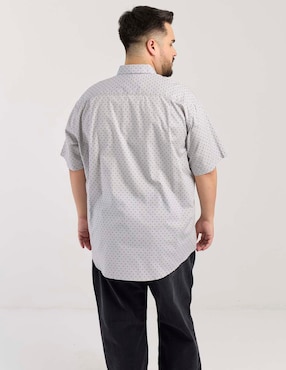 Camisa casual Dioro de algodón manga al codo para hombre