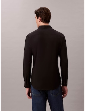 Camisa casual Calvin Klein algodón manga larga para hombre