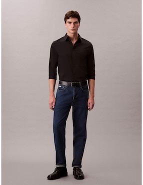 Camisa casual Calvin Klein algodón manga larga para hombre