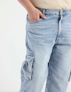 Jeans cargo straight That's It lavado claro para hombre