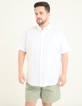 Camisa casual Jbe de algodón manga corta para hombre