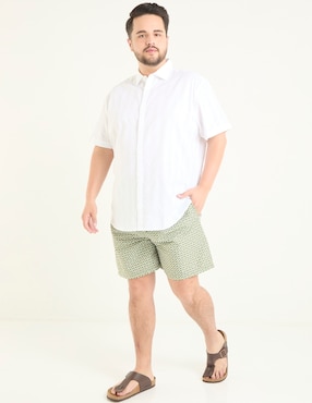 Camisa casual Jbe de algodón manga corta para hombre