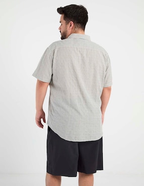 Camisa casual Jbe de algodón manga corta para hombre