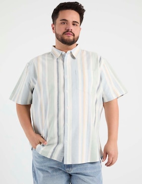 Camisa casual Dioro de algodón manga corta para hombre