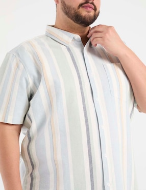 Camisa casual Dioro de algodón manga corta para hombre