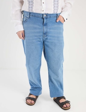 Jeans straight Jbe lavado whisker para hombre