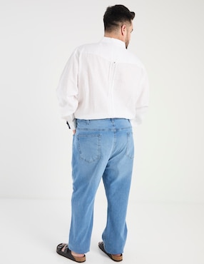 Jeans straight Jbe lavado whisker para hombre