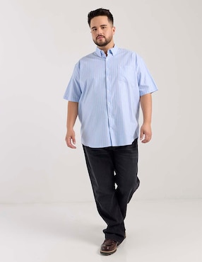 Camisa casual Dioro de algodón manga corta para hombre