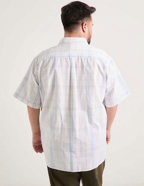 Camisa casual Ferrioni de algodón manga corta para hombre