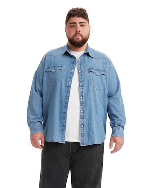Camisa casual Levi's de algodón manga larga para hombre