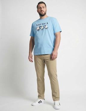 Playera Nautica cuello redondo para hombre