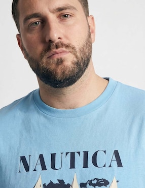 Playera Nautica cuello redondo para hombre