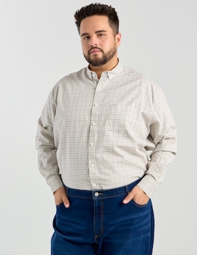 Camisa casual Dioro de algodón manga larga para hombre