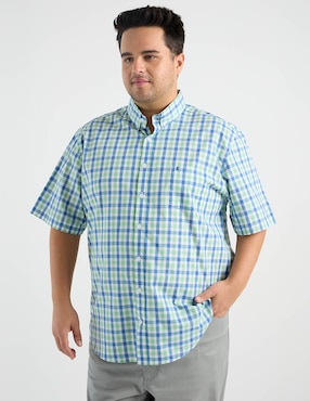 Camisa casual dioro de algodón manga corta para hombre