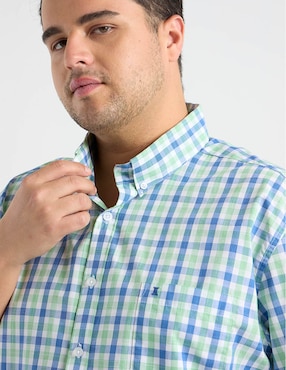 Camisa casual dioro de algodón manga corta para hombre