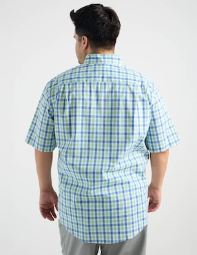 Camisa casual dioro de algodón manga corta para hombre