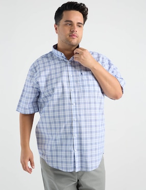 Camisa casual Dioro de algodón manga corta para hombre