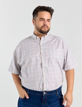 Camisa casual Dioro de algodón manga corta para hombre