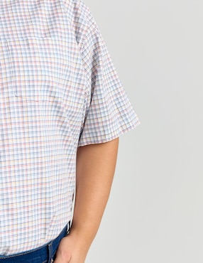 Camisa casual Dioro de algodón manga corta para hombre