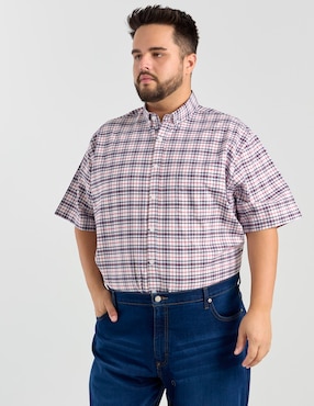 Camisa casual Dioro de algodón manga corta para hombre