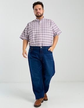 Camisa casual Dioro de algodón manga corta para hombre