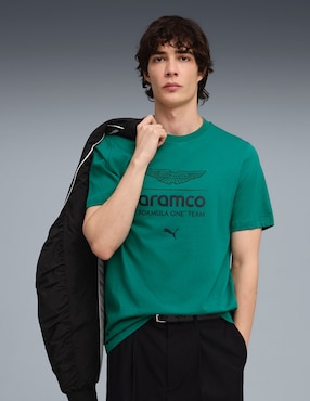 Playera Puma AMF1 Essential Big Logo Tee cuello redondo para hombre