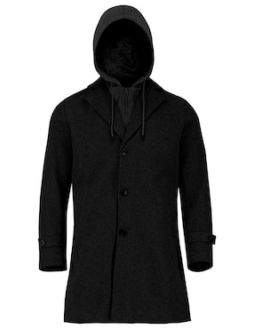 Abrigo Roosevelt de gamuza con capucha para hombre