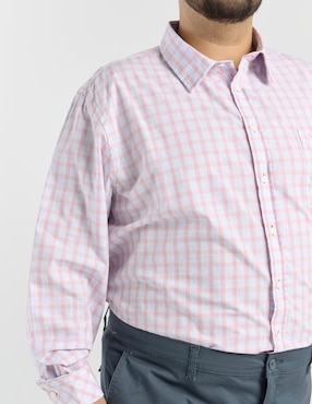 Camisa casual Ferrioni de algodón manga larga para hombre