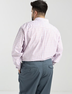 Camisa casual Ferrioni de algodón manga larga para hombre