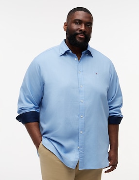 Camisa casual Tommy Hilfiger de algodón manga larga para hombre