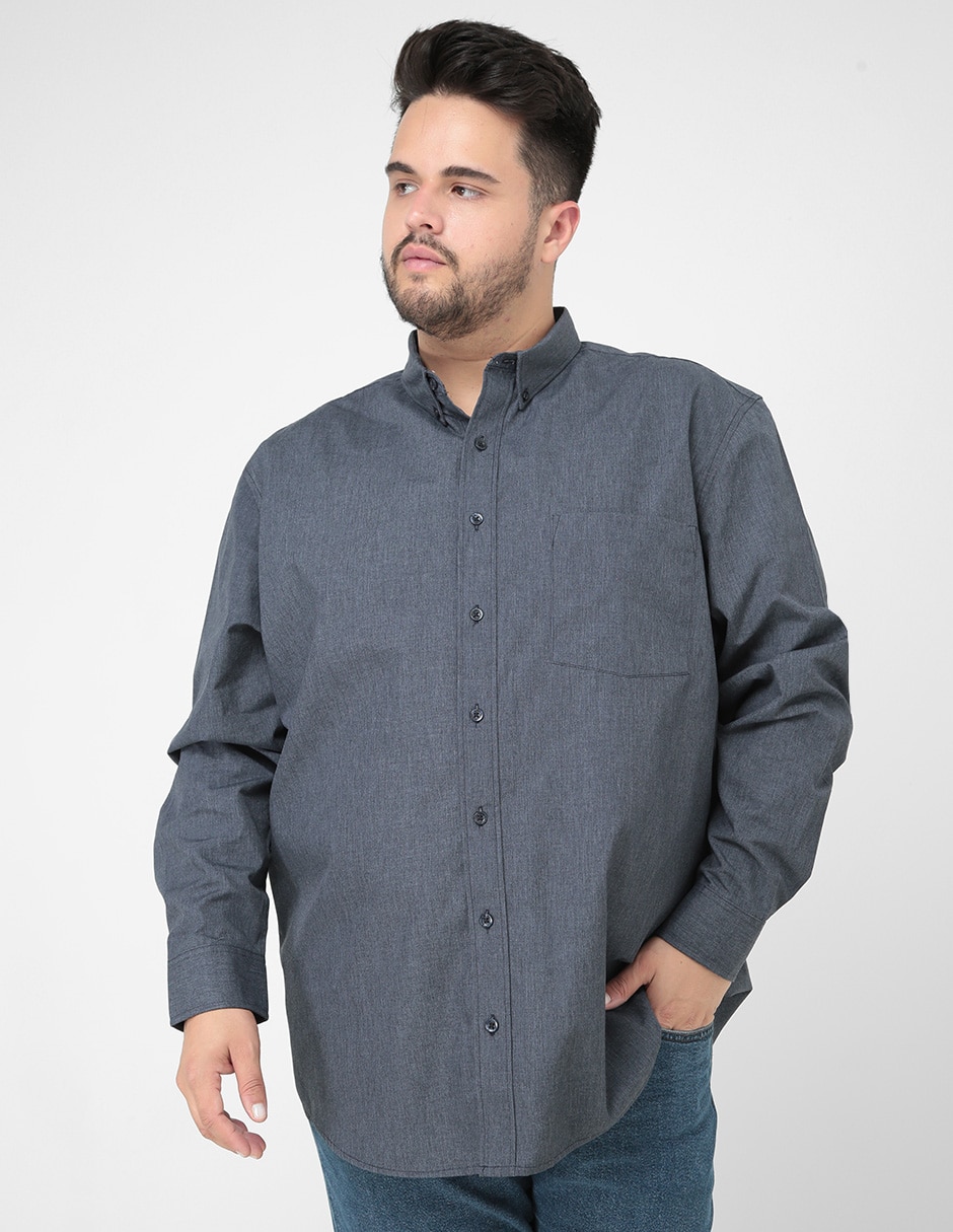 Camisa casual de algodón manga larga para hombre 2