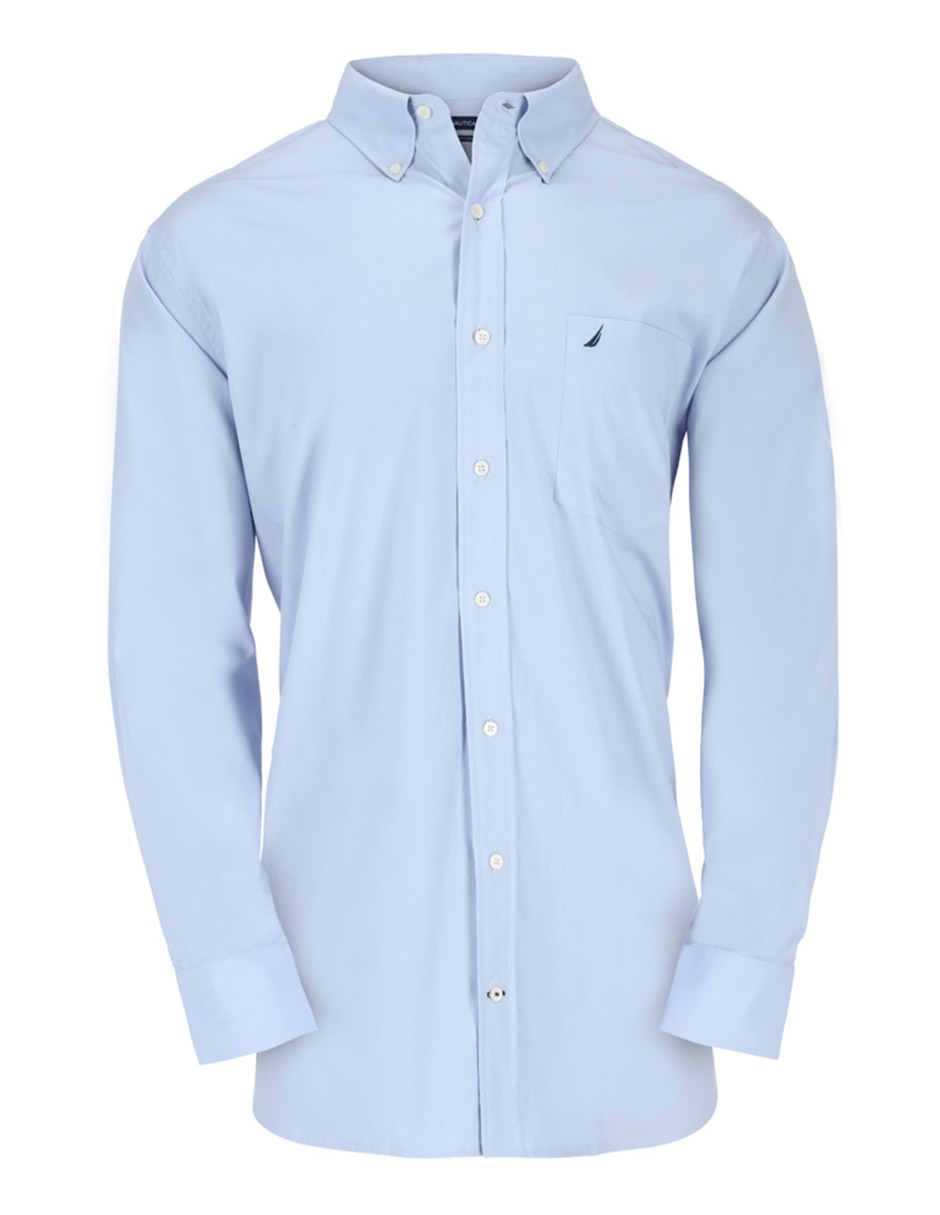 Camisa casual de algodón manga larga para hombre