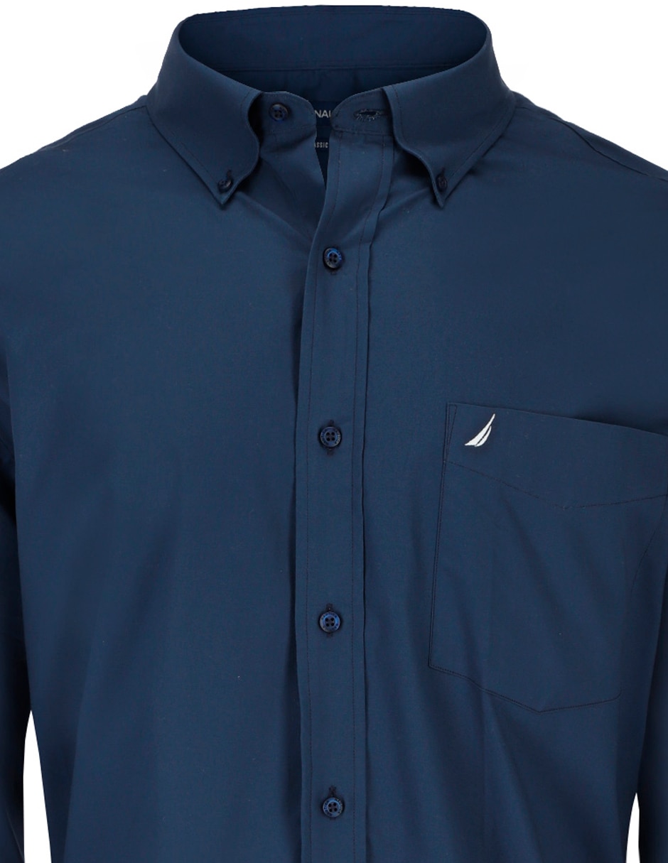 CAMISA NAUTICA M01105, 1X, AZUL MARINO