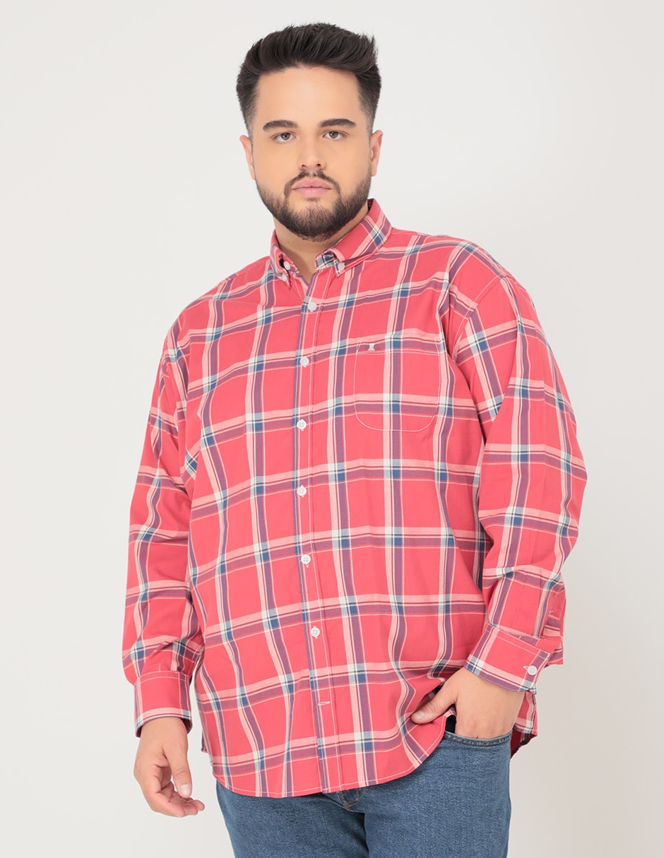 Camisa casual de algodón manga larga para hombre 1