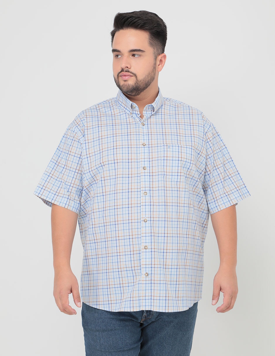 Camisa casual de algodón manga corta para hombre 1