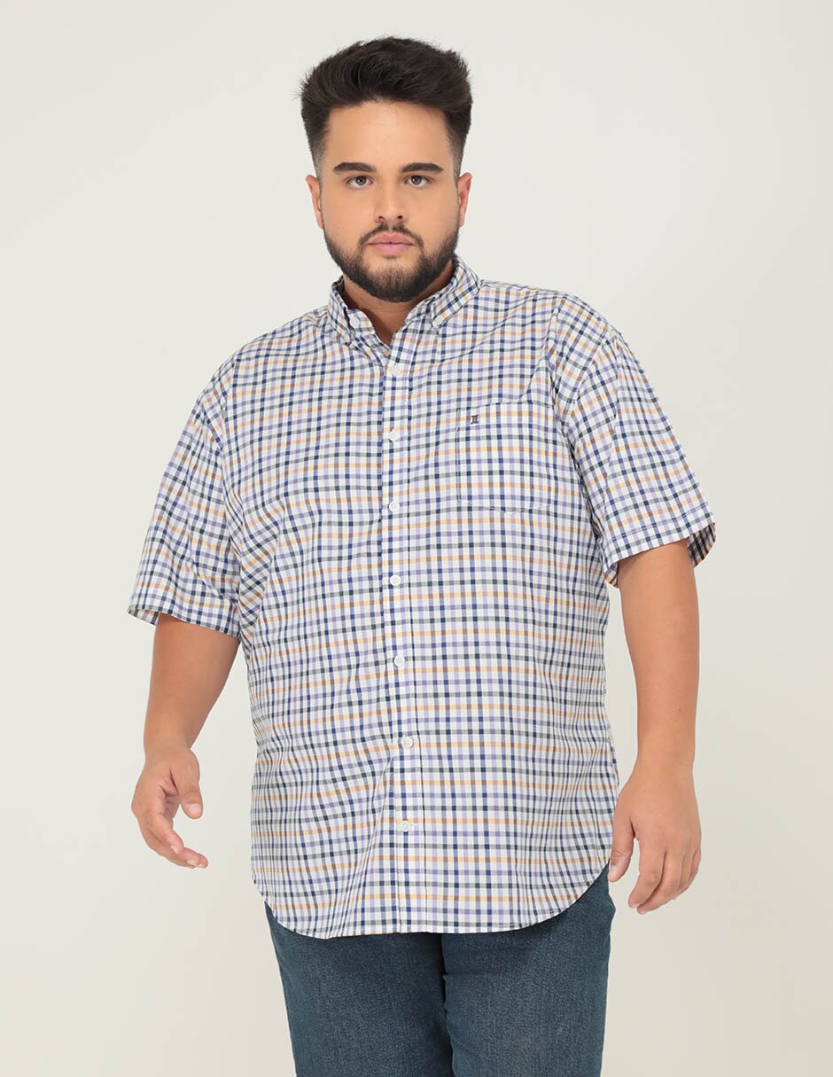 Camisa casual de algodón manga corta para hombre 1
