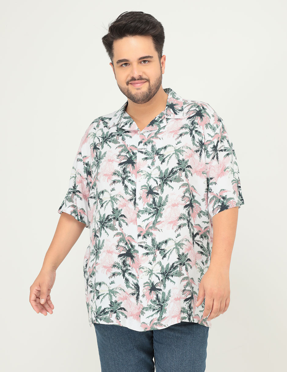 Camisa casual JBE de algodón manga corta para hombre