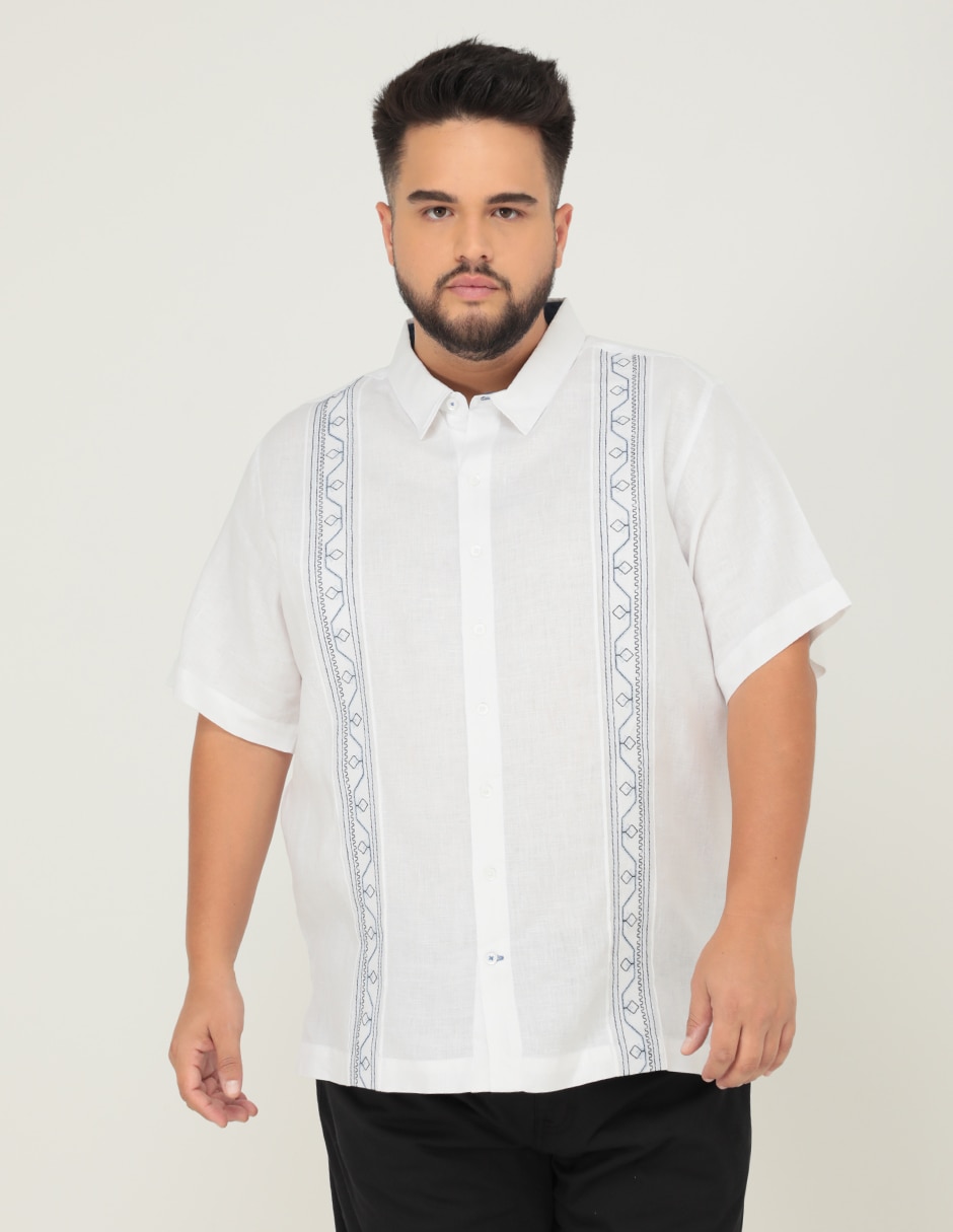 Guayabera hombre manga corta hot sale