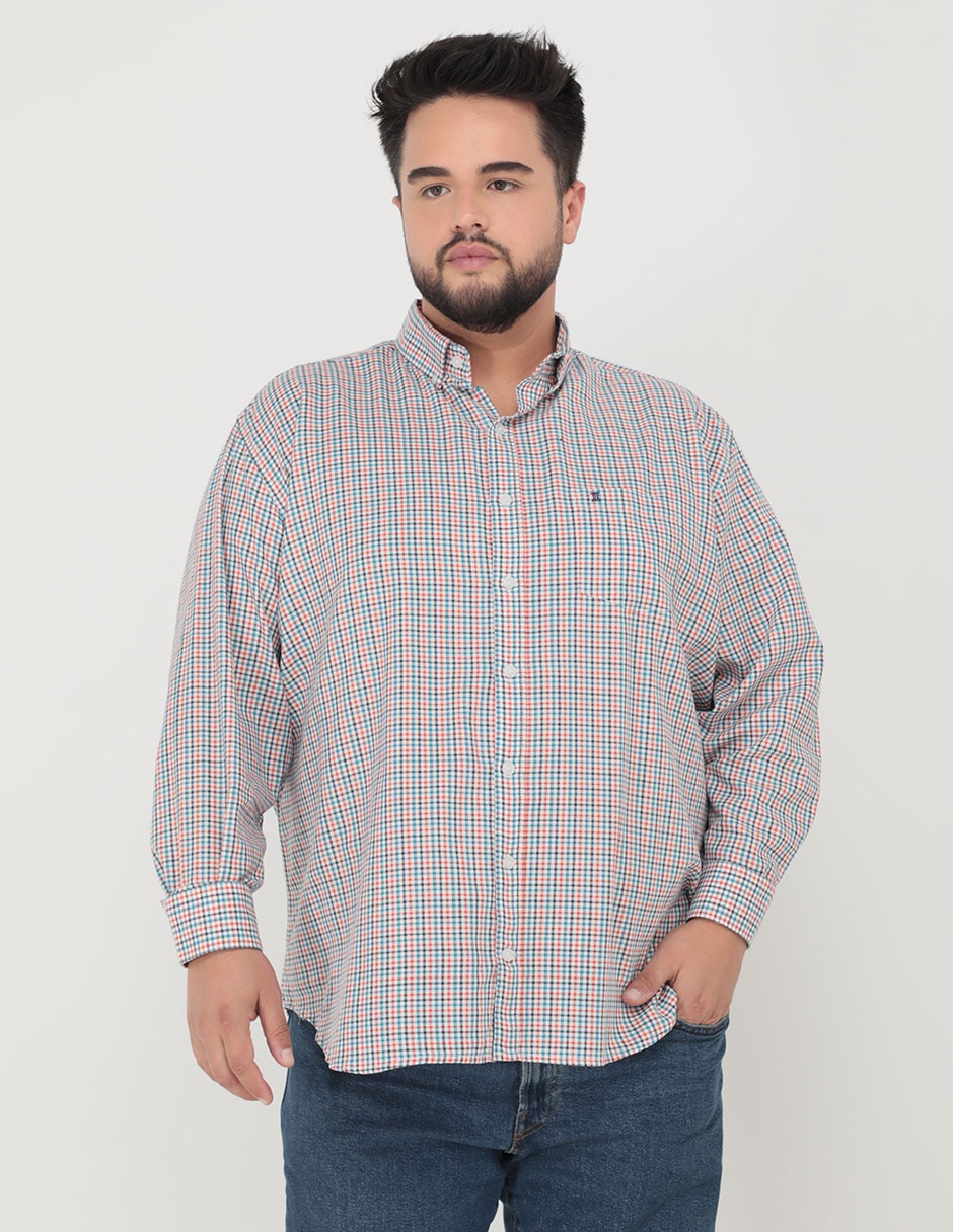 Camisa casual de algodón manga larga para hombre 1
