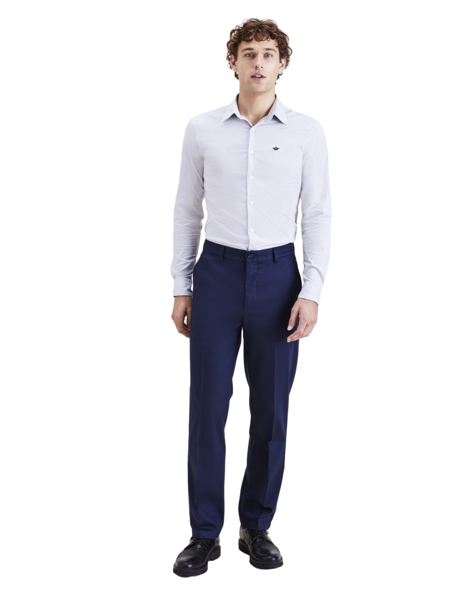 Pantalón recto de algodón para hombre 4