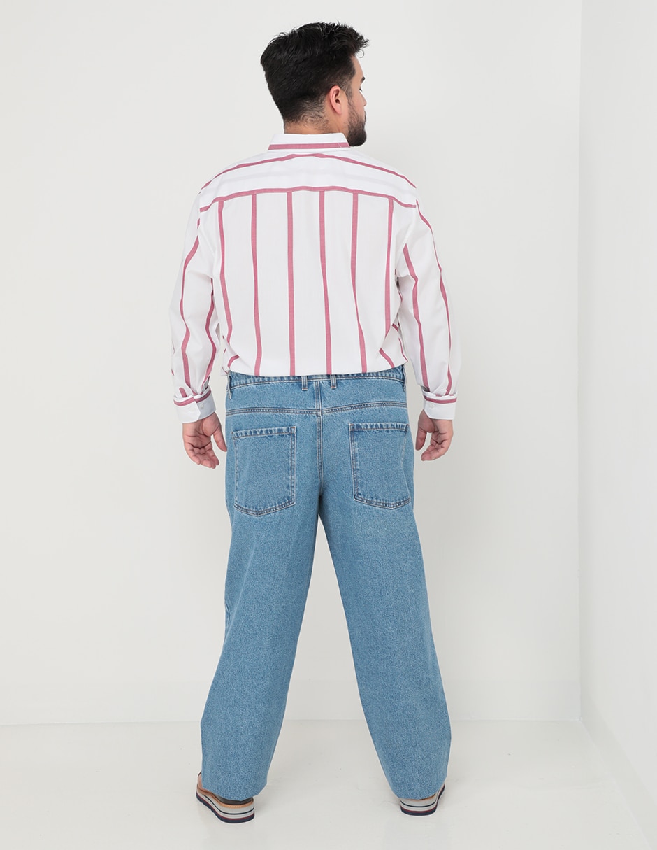 Jeans straight Regent Street lavado claro para hombre 2