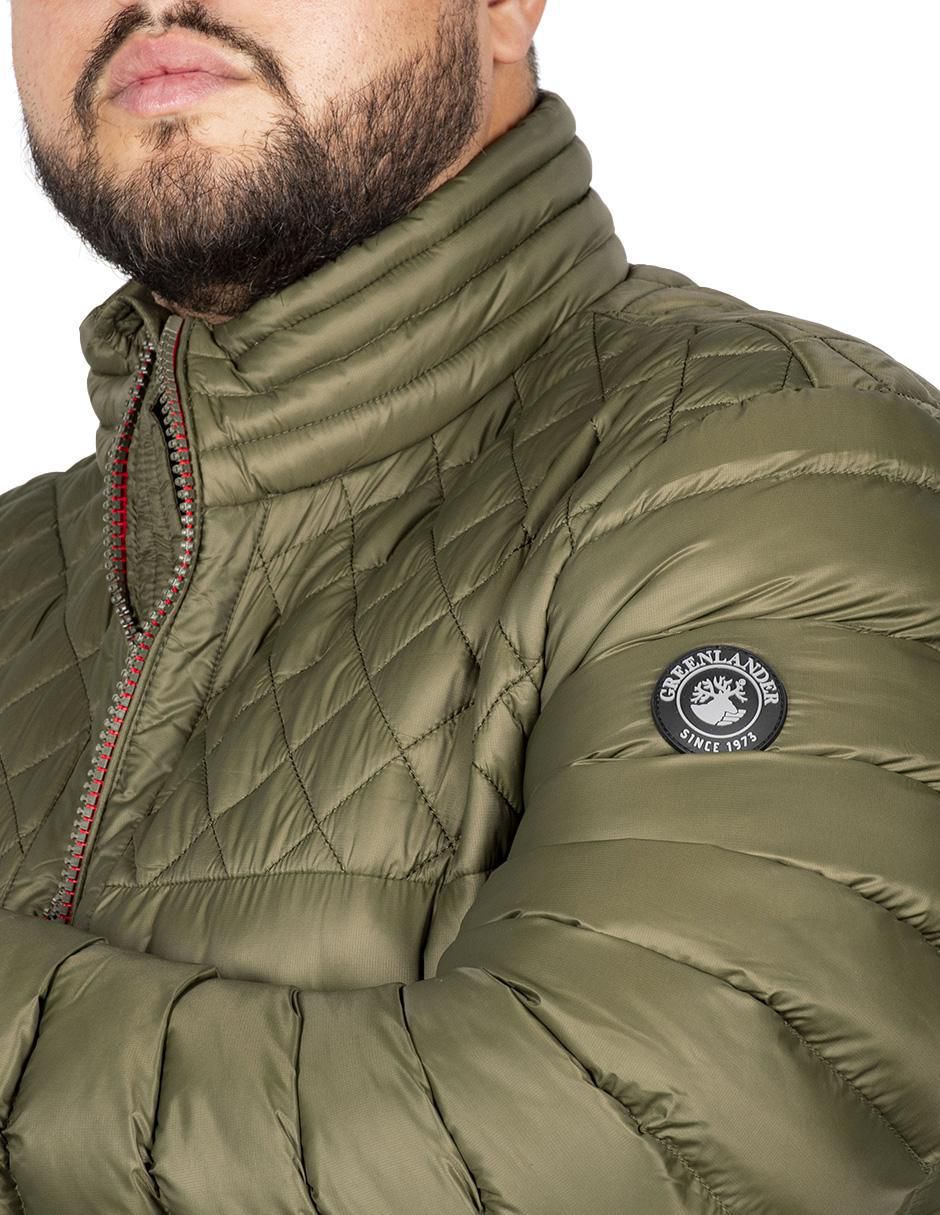"chamarra" greenlander no "de" poliéster cuello a contraste "para hombre"