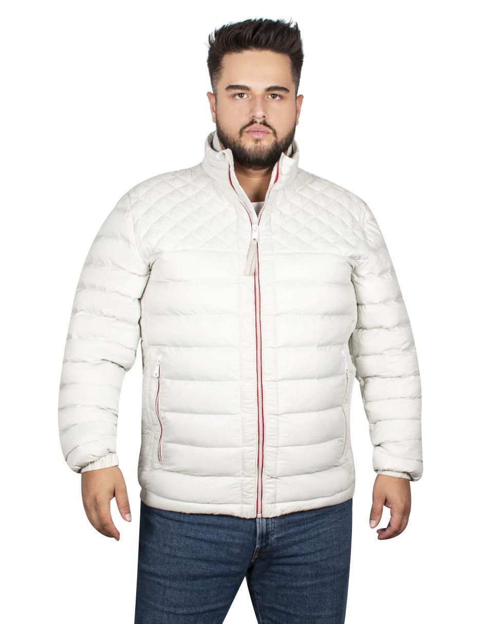 Chamarra casual cuello a contraste para hombre