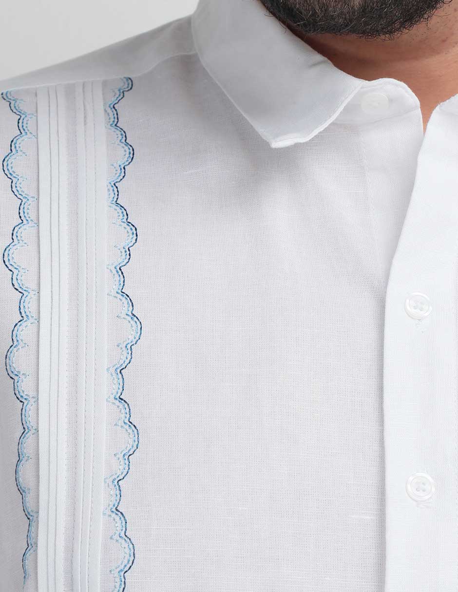 Guayabera manga corta para hombre 4
