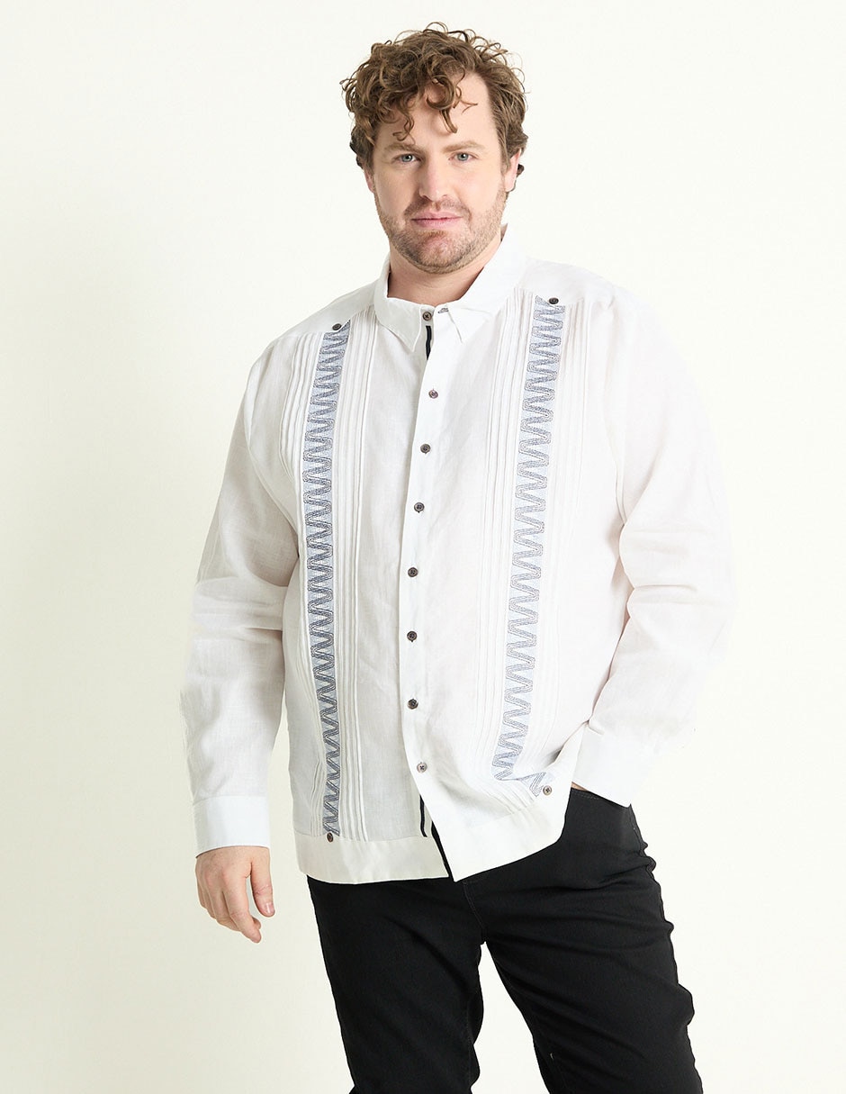 Guayabera manga larga para hombre 1