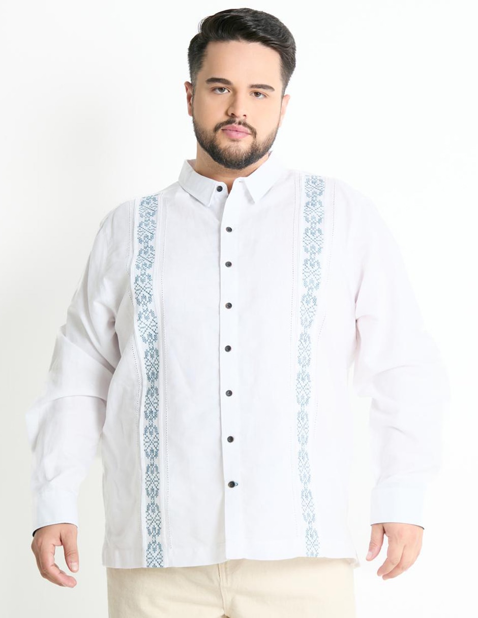 Guayabera manga larga para hombre 1