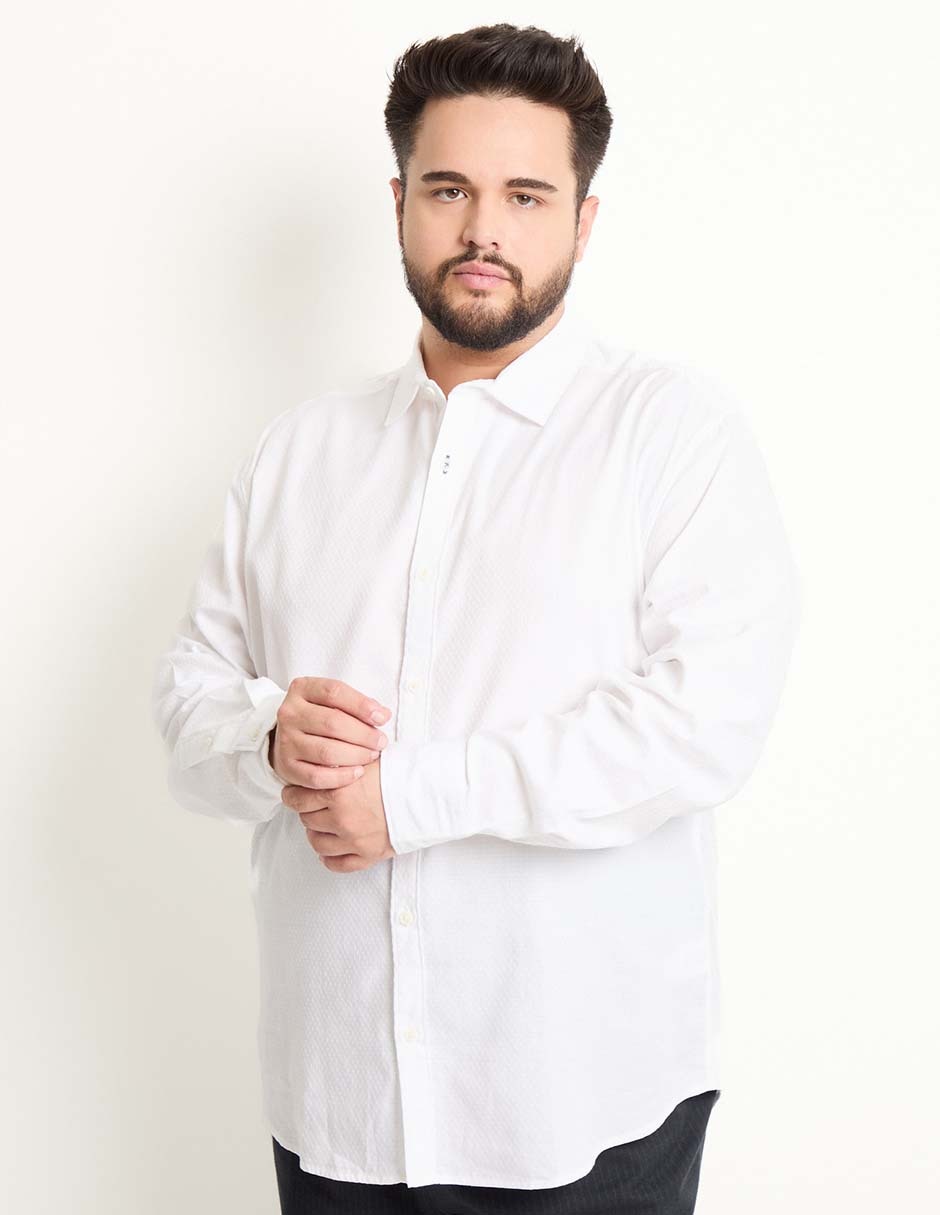 Camisa casual de algodón manga larga para hombre 1