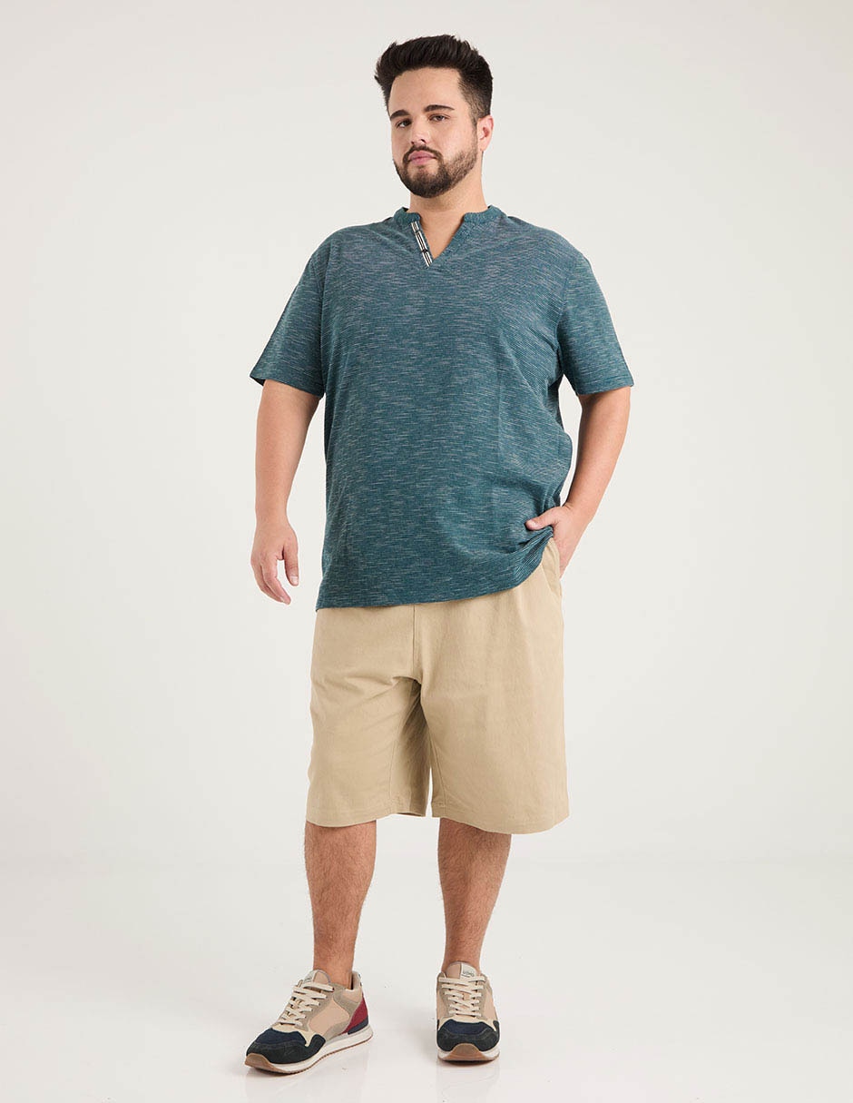 Playera cuello henley para hombre 3
